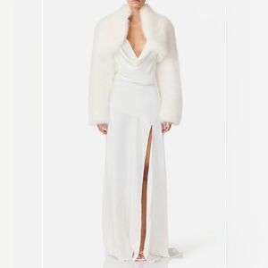 Lucyna Cropped Jacket in Ivory Elliatt